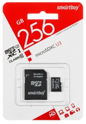 micro SDXC карта памяти Smartbuy 256GB Cl10 U3 (SB256GBSDU3-01) micro SDXC карта памяти Smartbuy 256GB Cl10 U3 (SB256GBSDU3-01)