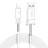 Usb Кабель-зарядка Lightning Hoco X24 Pisces 2.4A 1м силиконовый белый