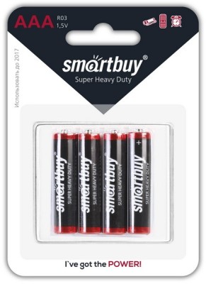 Батарейка солевая Smartbuy R03/4B (48/960) SBBZ-3A04B Батарейка солевая Smartbuy R03/4B (48/960) SBBZ-3A04B