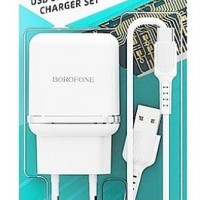 Сетевое зарядное устройство для телефона Borofone BA36A с шнуром Type-C 1USB 3A белое