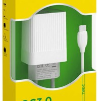 Сетевое зарядное устройство с шнуром Type-C Borofone QC3.0 1USB/18W белое