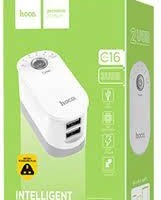 Сетевое зар. устр. Hoco C16 2USB 2.4A с таймером белое