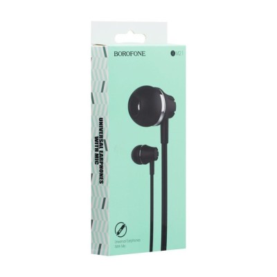 Наушники с микрофоном Borofone BM21 Graceful 1.2м черные Наушники с микрофоном Borofone BM21 Graceful 1.2м черные