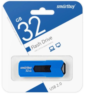 USB флеш накопитель Smartbuy 32GB Stream Blue (SB32GBST-B) USB флеш накопитель Smartbuy 32GB Stream Blue (SB32GBST-B)