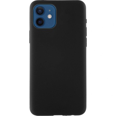 Чехол-накладка для i-Phone 12 mini 5.4&quot; силикон матовый чёрный Чехол-накладка для i-Phone 12 mini 5.4" силикон матовый чёрный