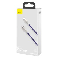 Кабель-зарядка Type-C на Type-C Baseus Cafule Metal 100W 2м (CATJK-D05) фиолетовый