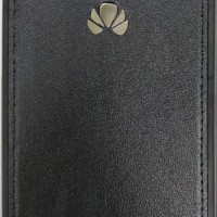 Накладка для Huawei Honor P8 light силиконовая кожзам с логотипом чёрный