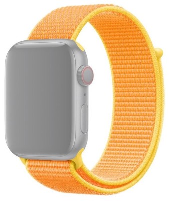 Сменный браслет металлический для Apple Watch 42-44mm ткань липучка жёлтый Сменный браслет металлический для Apple Watch 42-44mm ткань липучка жёлтый