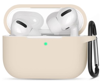 Силиконовый чехол для AirPods Pro c карабином пудро Силиконовый чехол для AirPods Pro c карабином пудро