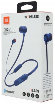 Беспроводные наушники для спорта JBL T110BT BT4.0/120mAh/6ч синие Беспроводные наушники для спорта JBL T110BT BT4.0/120mAh/6ч синие
