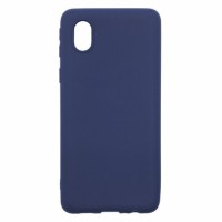 Накладка для Samsung Galaxy A01 Core/M01 Core Silicone cover темно-синяя