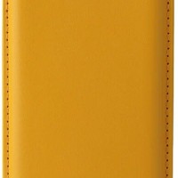 Кожаный чехол-бумажник для карт и визиток с анимацией MagSafe Leather Wallet для i-Phone желтый