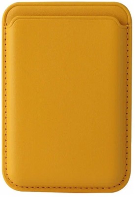 Кожаный чехол-бумажник для карт и визиток с анимацией MagSafe Leather Wallet для i-Phone желтый Кожаный чехол-бумажник для карт и визиток с анимацией MagSafe Leather Wallet для i-Phone желтый