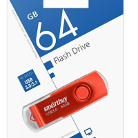 3.0 USB флеш накопитель Smartbuy 64GB Twist (SB064GB3TWB) краcный