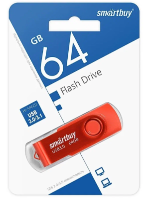 3.0 USB флеш накопитель Smartbuy 64GB Twist (SB064GB3TWB) краcный 3.0 USB флеш накопитель Smartbuy 64GB Twist (SB064GB3TWB) краcный