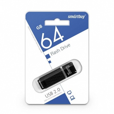 USB флеш накопитель Smartbuy 64GB Quartz series Black (SB64GBQZ-K) USB флеш накопитель Smartbuy 64GB Quartz series Black (SB64GBQZ-K)