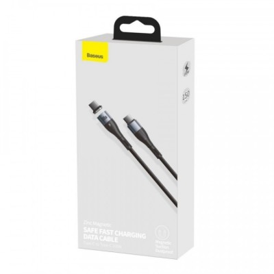 Кабель-зарядка Type-C на Type-C Baseus Zinc Magnetic 100W 1.5м (CATXC-Q01) черный Кабель-зарядка Type-C на Type-C Baseus Zinc Magnetic 100W 1.5м (CATXC-Q01) черный