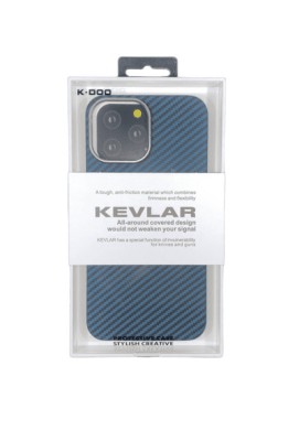 Накладка для i-Phone 13 Pro Max K-Doo Kevlar пластик синяя Накладка для i-Phone 13 Pro Max K-Doo Kevlar пластик синяя