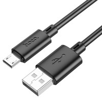 Usb Кабель-зарядка Micro Hoco X88 Cool 2.4A 1м силиконовый чёрный