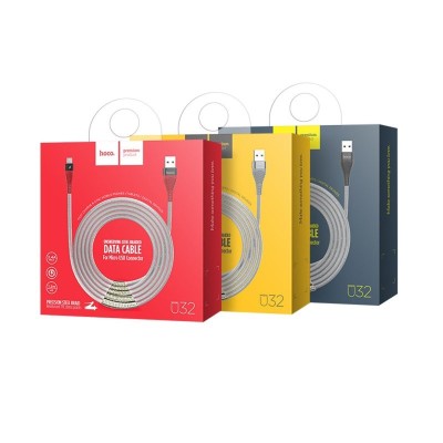 Usb Кабель-зарядка Micro Hoco U32 Unswerving 2.4A 1.2м металлический чёрный Usb Кабель-зарядка Micro Hoco U32 Unswerving 2.4A 1.2м металлический чёрный
