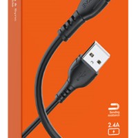 Usb Кабель-зарядка Lightning Borofone BX51 Triumph 2.4A 1м силиконовый черный