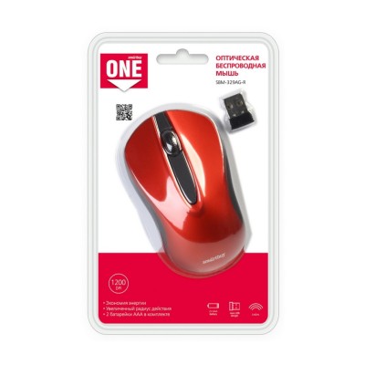 Мышь беспроводная Smartbuy ONE 329AG-R (SBM-329AG-R) красная Мышь беспроводная Smartbuy ONE 329AG-R (SBM-329AG-R) красная