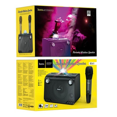 Bluetooth колонка+караоке микрофон Hoco BS41 черная Bluetooth колонка+караоке микрофонHoco BS41 черная