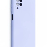 Накладка для Samsung Galaxy A12 Silicone cover без логотипа сиреневая