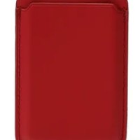 Кожаный чехол-бумажник для карт и визиток с анимацией MagSafe Leather Wallet для i-Phone красный