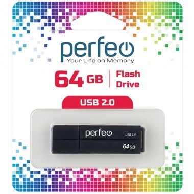 USB флеш накопитель Perfeo 64GB C01G2 Black USB флеш накопитель Perfeo 64GB C01G2 Black