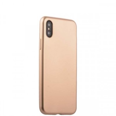 Чехол-накладка для i-Phone X J-case силикон матовый золотой Чехол-накладка для i-Phone X J-case силикон матовый золотой