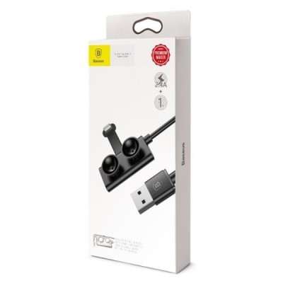 Usb Кабель-зарядка Lightning Baseus Suction Cup 2.4A 1м CALXP-A01) черный Usb Кабель-зарядка Lightning Baseus Suction Cup 2.4A 1м CALXP-A01) черный