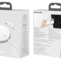 Беспроводное зарядное устройство Baseus Simple Mini Magnetic Wireless Charger (WXJK-F02) белое