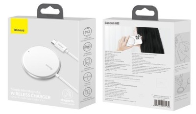 Беспроводное зарядное устройство Baseus Simple Mini Magnetic Wireless Charger (WXJK-F02) белое Беспроводное зарядное устройство Baseus Simple Mini Magnetic Wireless Charger (WXJK-F02) белое