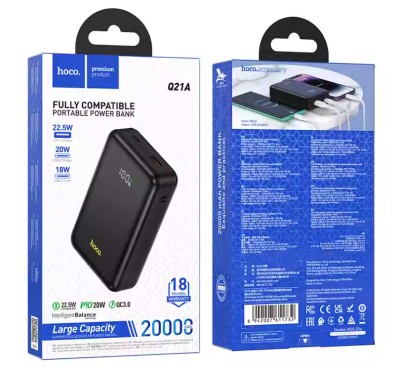 Powerbank Hoco Q21A 20000mAh 18W/20W 1USB/USB-C черный Powerbank Hoco Q21A 20000mAh 18W/20W 1USB/USB-C черный