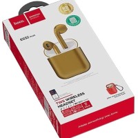 Беспроводные наушники TWS Hoco ES32 Plus BT5.0/30mAh/3ч золотые с красным чехлом