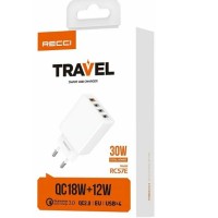 Сетевое зар. устр. Recci RC57E 4USB 30W белое