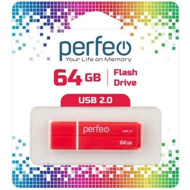 USB флеш накопитель Perfeo 64GB C01G2 Red USB флеш накопитель Perfeo 64GB C01G2 Red