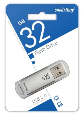 USB флеш накопитель Smartbuy 32GB V-Cut Silver SB32GBVC-S USB флеш накопитель Smartbuy 32GB V-Cut Silver SB32GBVC-S