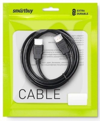 АудиоВидео кабель Smartbuy HDMI - HDMI ver.2.0 A-M/A-M, 3 м (K-353-302)/15 АудиоВидео кабель Smartbuy HDMI - HDMI ver.2.0 A-M/A-M, 3 м (K-353-302)/15