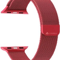 Сменный браслет для Apple Watch 42-44mm Milano алый