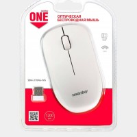 Мышь беспроводная Smartbuy ONE 370AG USB/DPI 1200/3 кнопки/1AA бело-серая (SBM-370AG-WG)