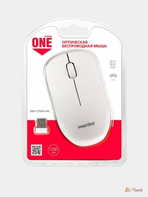 Мышь беспроводная Smartbuy ONE 370AG USB/DPI 1200/3 кнопки/1AA бело-серая (SBM-370AG-WG) Мышь беспроводная Smartbuy ONE 370AG USB/DPI 1200/3 кнопки/1AA бело-серая (SBM-370AG-WG)