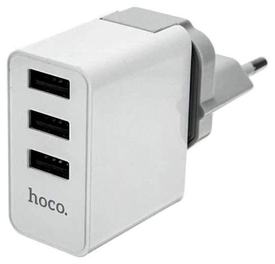 Сетевое зар. устр. Hoco C20 2,4A 3USB белое Сетевое зар. устр. Hoco C20 2,4A 3USB белое