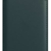 Кожаный чехол-бумажник для карт и визиток с анимацией MagSafe Leather Wallet для i-Phone зеленый