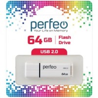 USB флеш накопитель Perfeo 64GB C01G2 White