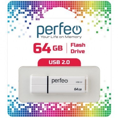 USB флеш накопитель Perfeo 64GB C01G2 White USB флеш накопитель Perfeo 64GB C01G2 White