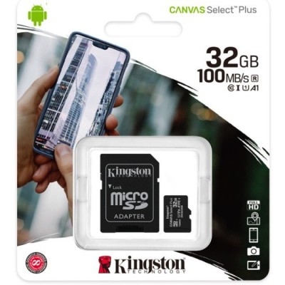 micro SDHC карта памяти Kingston 32GB Class10 UHS-I Ultra 100MB/s с адапт. (SDCS2/32GB) micro SDHC карта памяти Kingston 32GB Class10 UHS-I Ultra 100MB/s с адапт. (SDCS2/32GB)