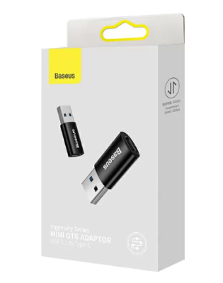 OTG USB3.1 (папа) на USB-C (мама) Baseus Ingenuity Series (ZJJQ000101) черный OTG USB3.1 (папа) на USB-C (мама) Baseus Ingenuity Series (ZJJQ000101) черный