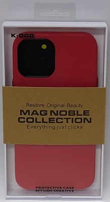 Накладка для i-Phone 12 Pro Max K-Doo Mag Noble кожаная красная Накладка для i-Phone 12 Pro Max K-Doo Mag Noble кожаная красная